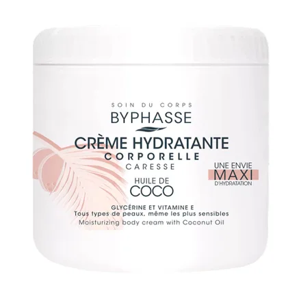 Crema Corporal Byphasse Caresse Hydratante Huile Coco 500ml