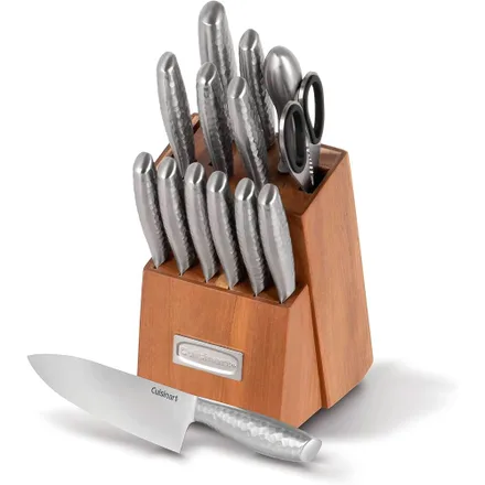 Jogo Facas Japonesas Bloco Cuisinart Hhc Inoxidavel Hand Hammered 15
