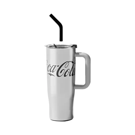 Vaso Termico Coca Cola B1 Con Pajita Gris 1200ml