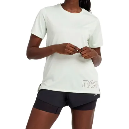 Camiseta New Balance Feminino Poly Tee Sport Essentials XL Branco – WT43207NUM