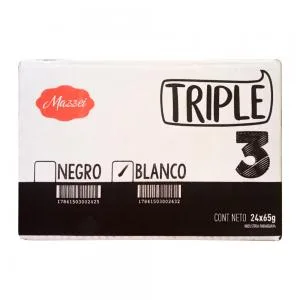 ALFAJOR MAZZEI RECHEADO DOCE DE LEITE COBERTURA CHOCOLATE BRANCO CAIXA 24X65G
