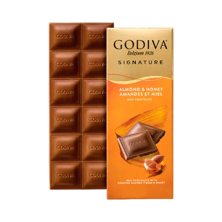 Chocolate Godiva Milk Honey Almond 90 Gr