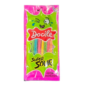 Bala Gelatina Docile Canudinho Super Acido 70g