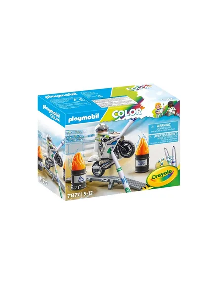 PLAYMOBIL JUGUETE PM-COLOR MOTORBIKE 71377