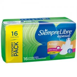Absorvente Abas Siempre Pacote 16