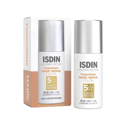Protector Facial Isdin Fotoprotector Fusion Water Magic Repair Color 50ml