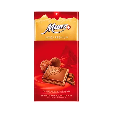 Chocolate Munz Swiss Milk Praline 100 Gr