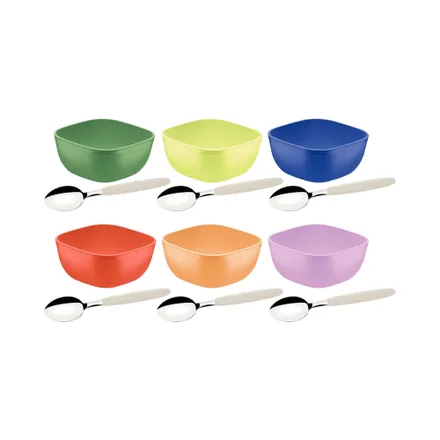 Juego Postre Tramontina Mixcolor 885 12 Piezas