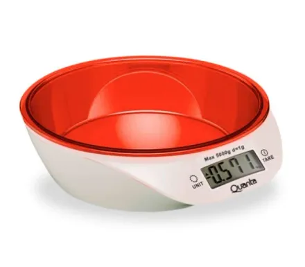 QUANTA BALANZA DIGITAL COCINA QTBLC9000 5KG PILA NARANJA