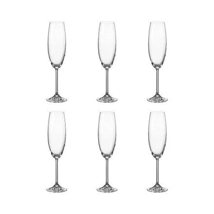 Set Copas Champan Bohemia Gastro 6 Piezas 230ml