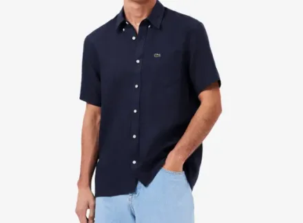 Lacoste Camisa 23 166 Lino Lisa Regular Fit 40