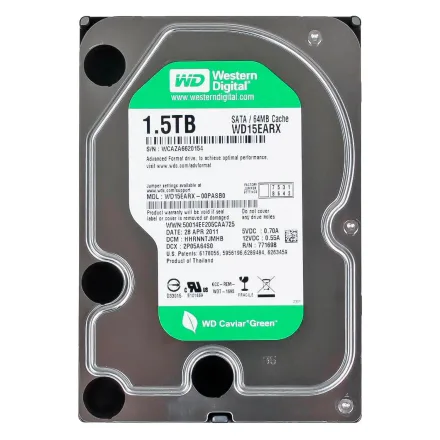 HD Western Digital Caviar Green Pull 1.5TB 3.5" SATA 7200RPM - WD15EARX