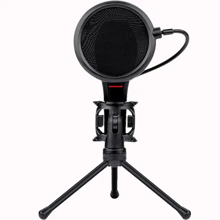 Microfone para Stream Redragon Quasar GM200 Omnidirecional USB – Preto