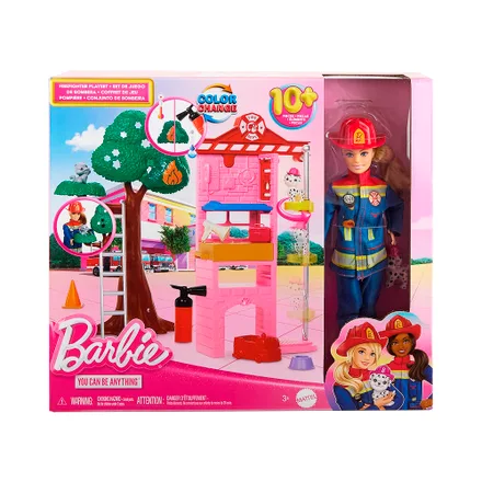 Juego Mattel Barbie Firefighter Playset Hrg 55 4 Lb