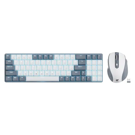 Kit Teclado e Mouse Redragon BS 8772GW Sem Fio USB - Cinza Branco
