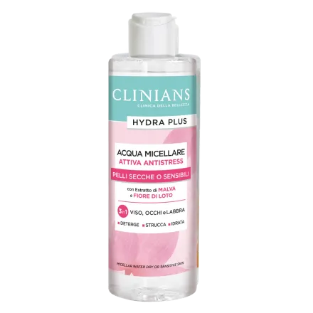 Clinians Desmaquillante Acqua Micellare Antistress 3EN1 Seco Sensible 400ml