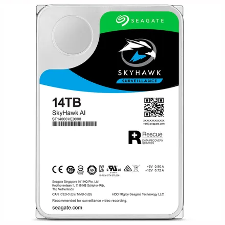 Hard Disk Interno Sistema Vigilancia Nvr Seagate Skyhawk Ai Surveillance 7200 Rpm 14TB