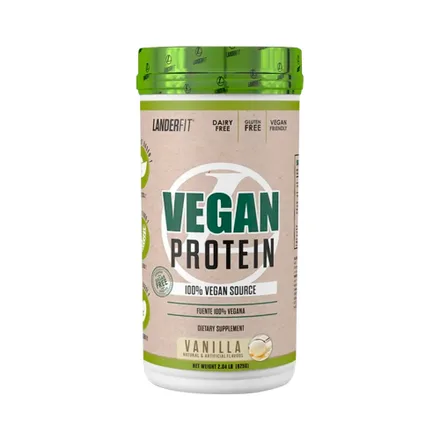 Suplemento Landerfit 100 Vegan Protein Vainilla 925 Gr