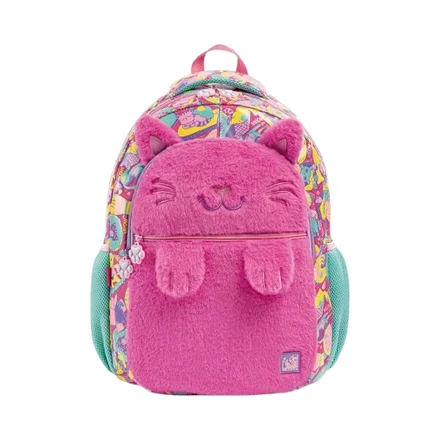 Mochila Teen Purrfect Cats Tilibra 39020 Rosa