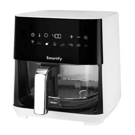 SMARTFY FREIDORA AIRFRY AF04W DIG 4.5L 1350W C/VIDRIO 110V/60HZ BLANCO