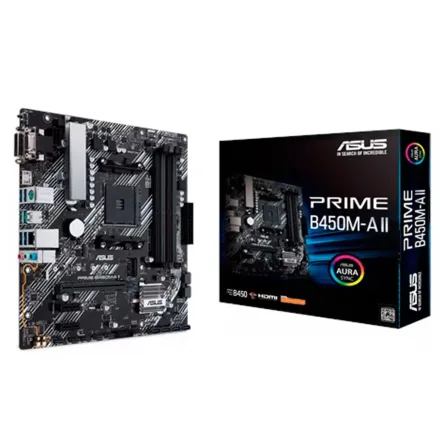 Placa Mae Prime Ii Csm Socket AM4 Chipset B450 Oc Atx