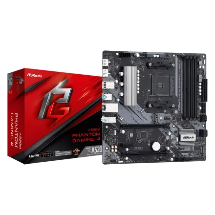 Placa Mae Asrock Gaming 4 Socket AM4 Chipset A520 Atx