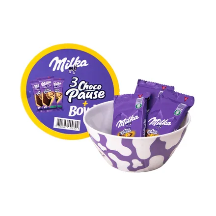 Milka Pack 3 Chocolates Pause 45GR Bowl