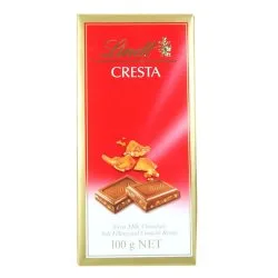 Barra Chocolate Lindt Cresta Ao Leite Crocante 100g