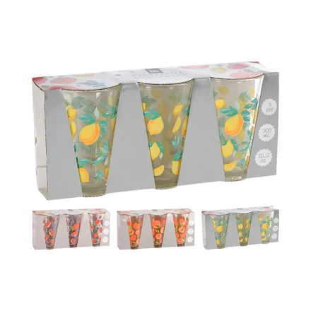 Set Vasos Kpm 3 Piezas Surtido 300ml