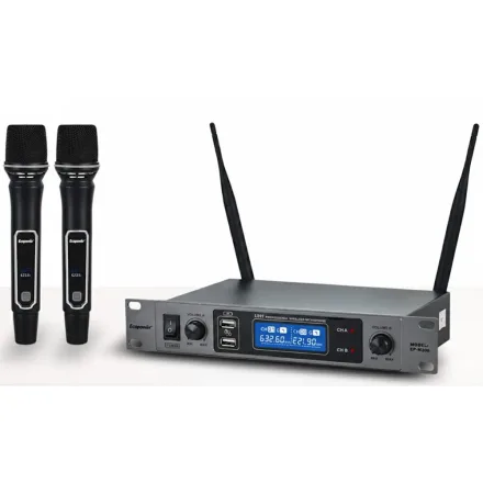 Ecopower Microfono Ep M308 2 Microfonos Bivolt