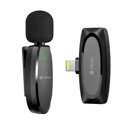 DEVIA MICROFONO INALAMBRICO AP003 BT LIGHTNING/USB CLIP COLLAR BLACK