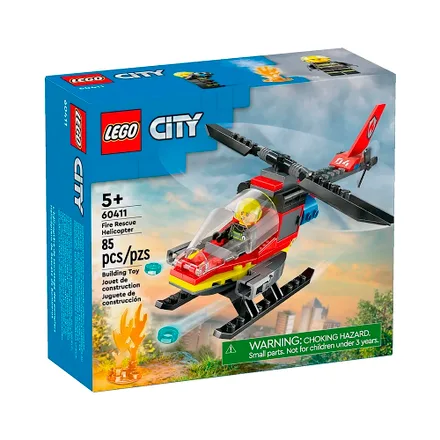 Juguete Construccion Lego City Fire Rescue Helicopter 85 Piezas