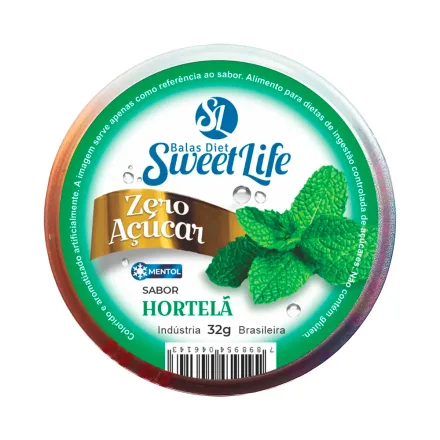 Caramelos Sweet Life Sabor Menta Zero Azucar 32g