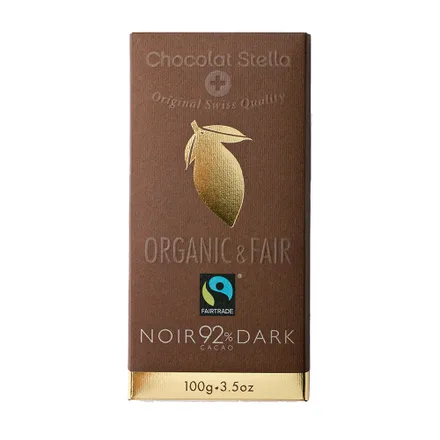 Chocolate Stella Organic Fair 92 Cacao 100 Gr