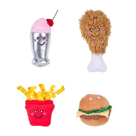Zippy Paws Juguete Gato Fast Food 4P