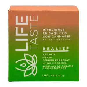 Cha Life Taste Aliviante Hortela Cedron Semente Cannabis 10 Saquinhos