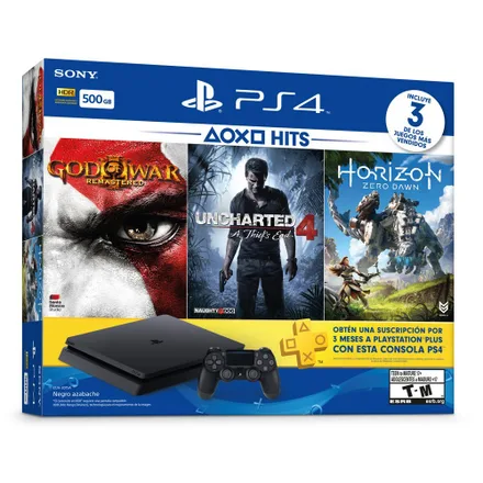 Capa PS4 Slim 3 Jogo God Of War Uncharted Horizon