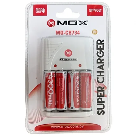 Carregador Pilhas Mox Mo Bivolt 4