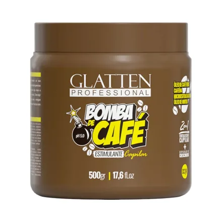 Mascarilla Capilar Glatten Professional Bomba Cafe 500 Gr
