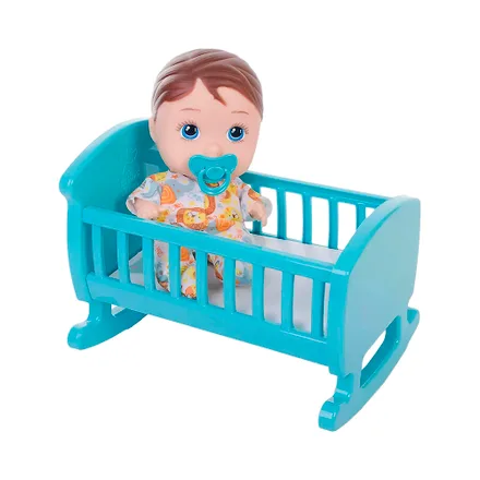 Muneco Divertoys Little Dolls Cuna 8082