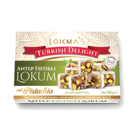Dulce Lokma Turkish Delight Pistachio 300g