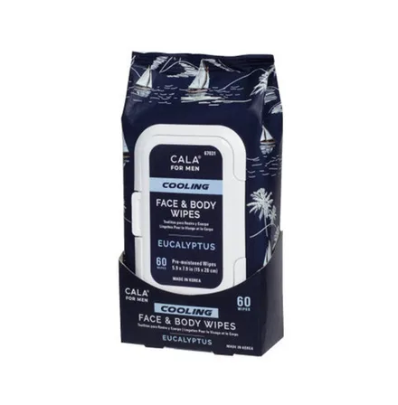 CALA TOALLITAS HUMEDAS COOLING FACE & BODY 60PCS 67031