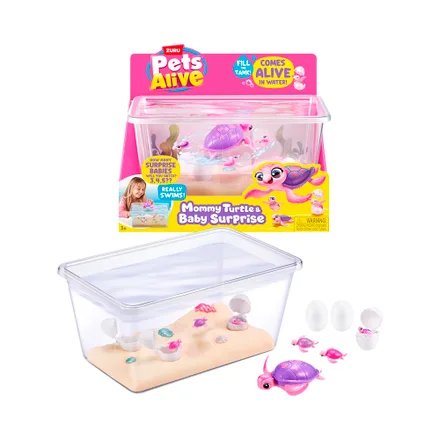 Juego Zuru Pets Alive Mommy Turtle Baby Surprise 9560