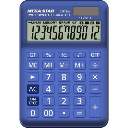 Calculadora Megastar DS2780A 12Dig - Azul