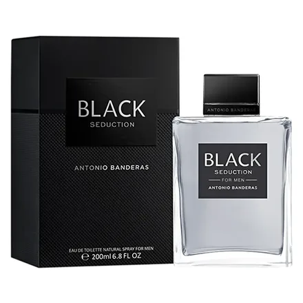 Perfume Antonio Banderas Seduction In Black Eau Toilette Masculino 200ml
