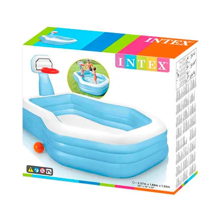 Piscina Inflable Intex Con Canasta Basketball 682L