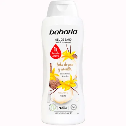 Gel Banho Babaria Coco Baunilha 1L