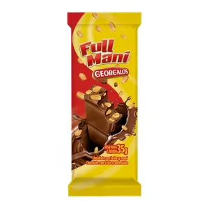 Barra Chocolate Georgalos Ao Leite Amendoim 35g