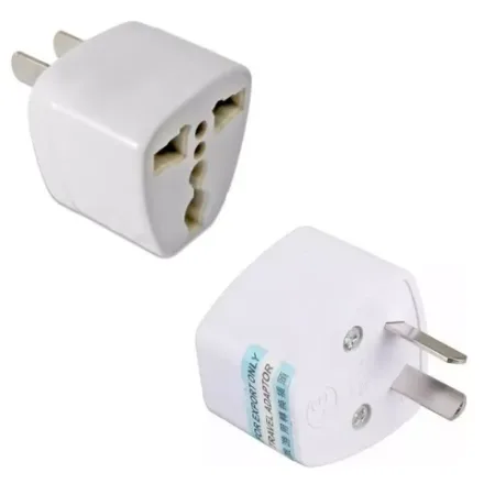 ORIGINAL ADAPTADOR DE ENCHUFE EUROPEO P/PADRON ARGENTINA BLANCO