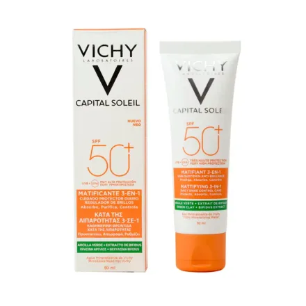 Vichy Protector Solar Capital Soleil Matificante 3EN1 Spf 50 50ml